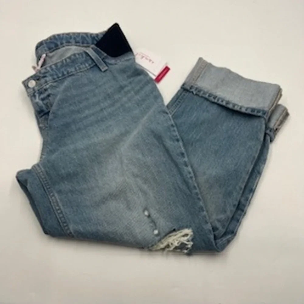 Isabel Maternity‎ by Ingrid & Isabel Cropped Vintage Straight Jeans Light Wash 6